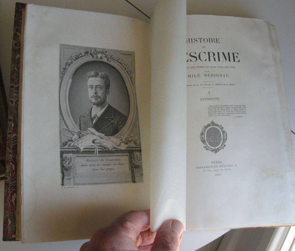 Histoire de l'escrime Mérignac les 2 tomes 1883