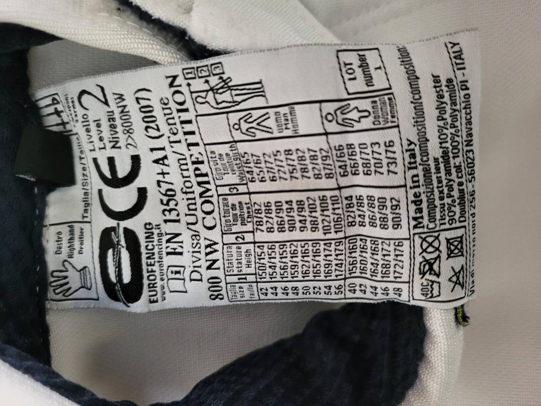 PANTALON EUROFENCING 800N T40 ( 10-13 ans)
