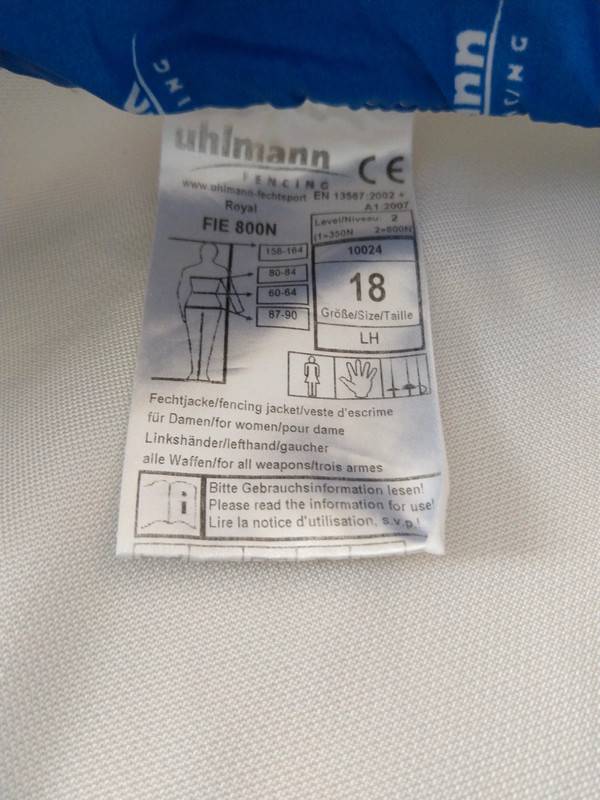 Veste d'escrime femme gaucher
