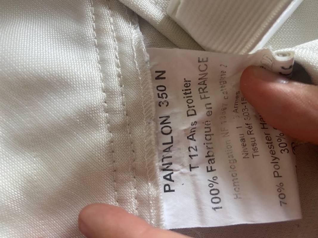 Pantalon d’escrime 350 N – Taille 12 ans